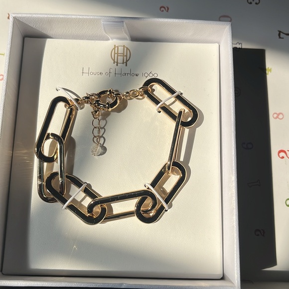 House of Harlow 1960 Chainlink Gold Bracelet - Picture 2 of 5